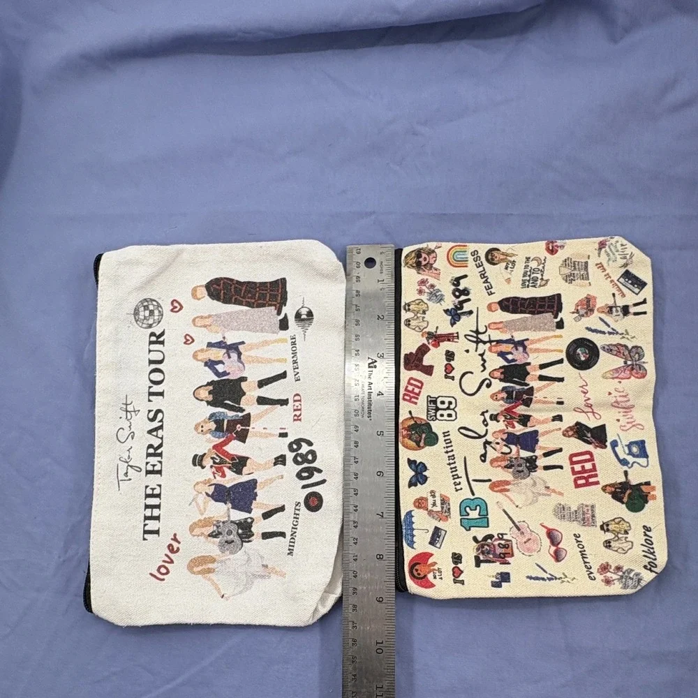 Taylor Swift Birthday Party Bundle 2 Makeup Bags 75pc Stickers Cupcake Toppers